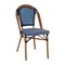 Flash Furniture Bordeaux French Bistro 31.5in. Tbl, Navy and White PE Rattan, Glass Top w/4 Stack Chairs - Natural SDA-AD641012-80-4001-NVYWH-NAT-GG - alternate 5
